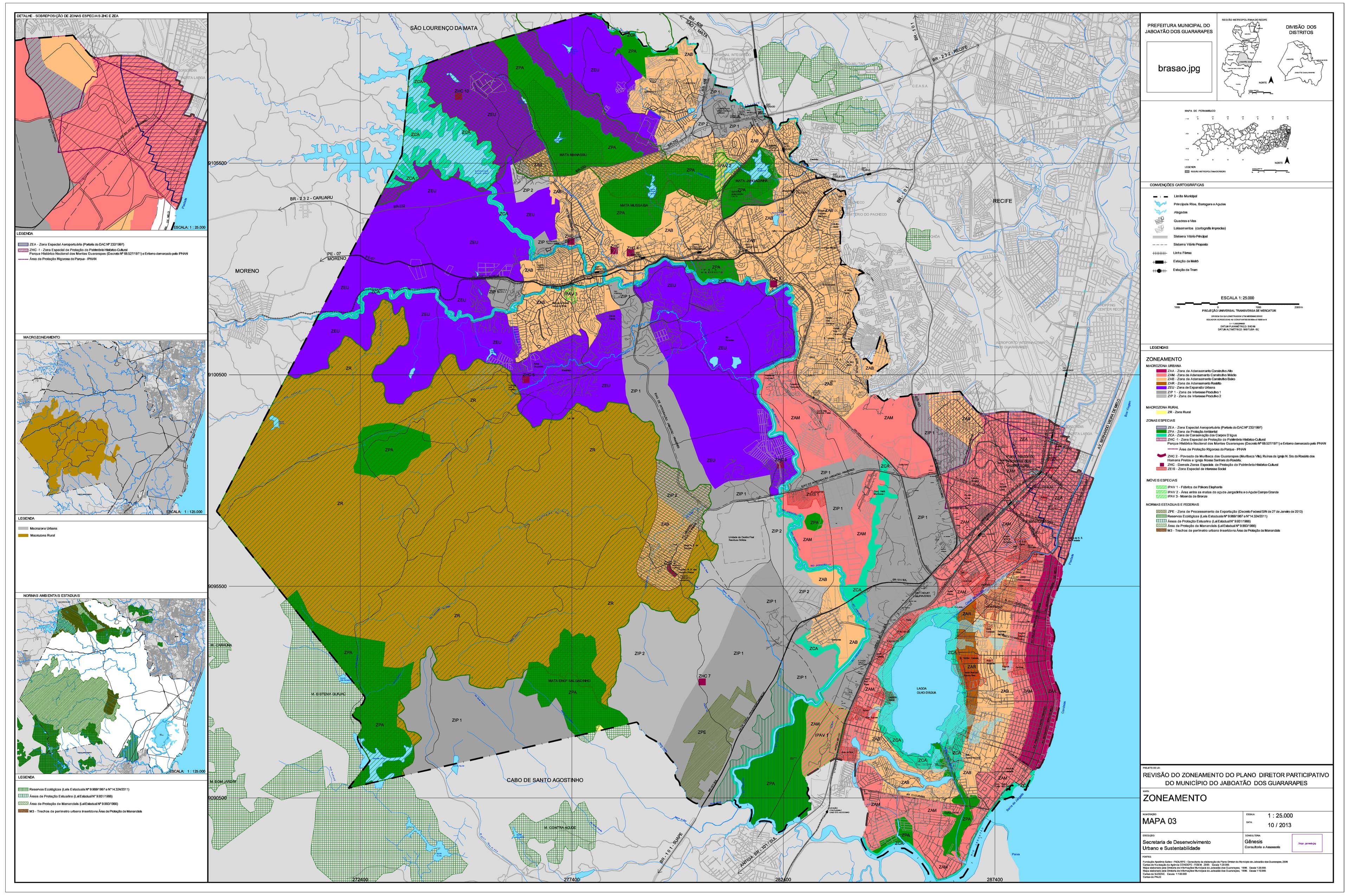 Mapa de Zoneamento do Jaboatão dos Guararapes